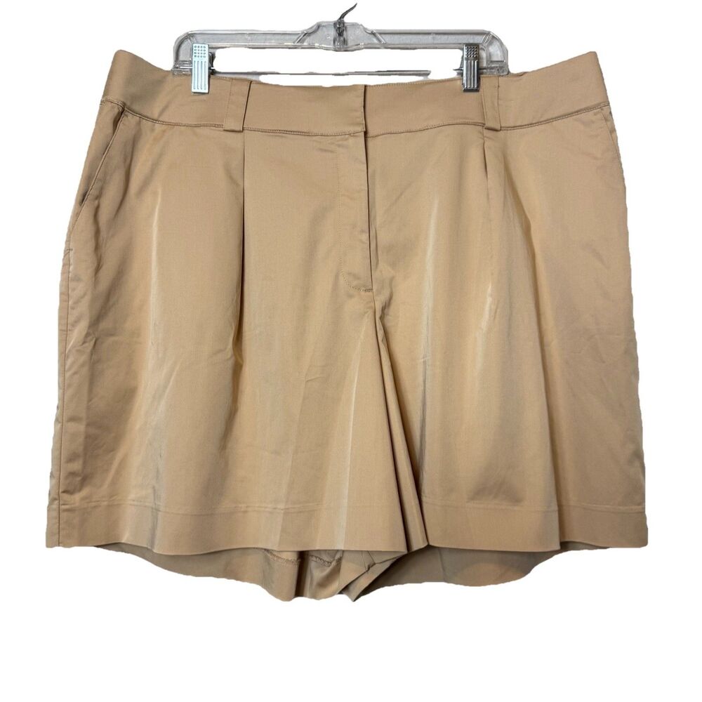 Lane Bryant Plus Size Chino 5.5" Shorts Tan Modal Spandex Blend Women’s Size 22